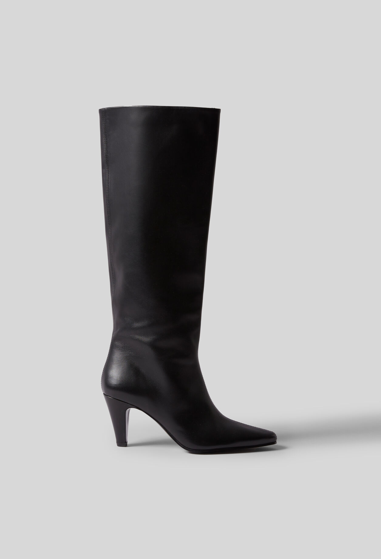Leather knee-high boots