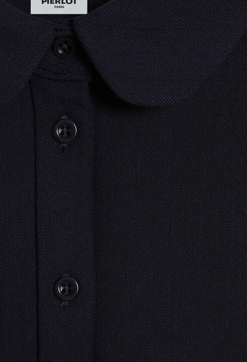 Col amovible maille marine