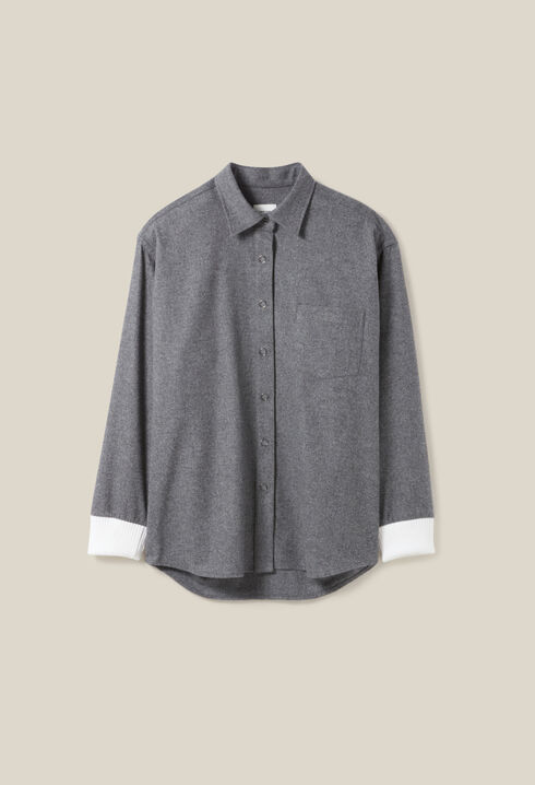 Oversized grey shacket