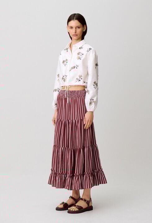 Chemise fleurs et sequins