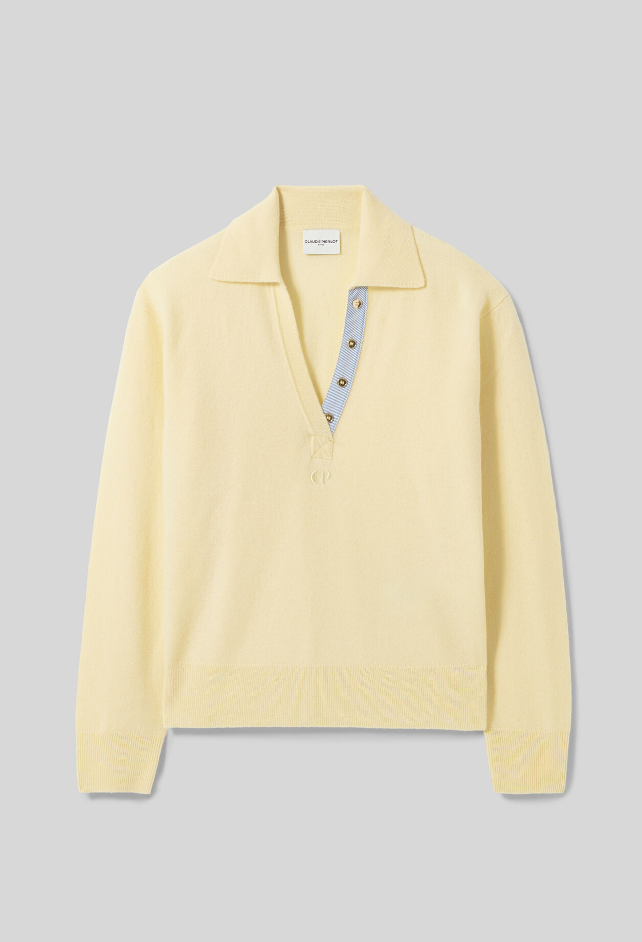Pull polo laine